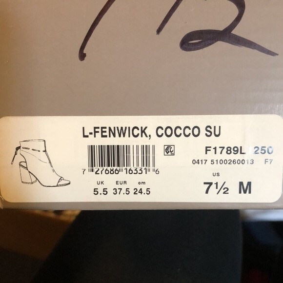 Franco sarto size 7.5 Fenwick peep toe stacked heel - Picture 11 of 11